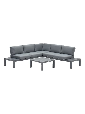 GMD Living Garten Loungegruppe ADELAIDE in Farbe Gestell schwarz / Polster grau