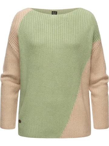 ragwear Strickpullover Ebbeline-Block in Dusty Green