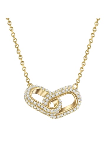 Glanzstücke München Halskette Sterling Silber Zirkonia in gelbgold