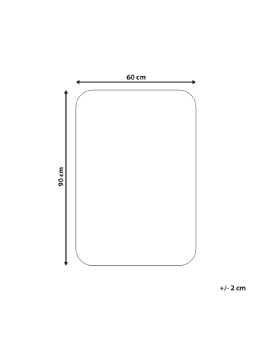 Beliani Badematte URLANA in Grau - (W) 60 x (L) 90 cm
