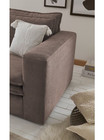 Furn.Design Loveseat Set braun Cord, Couch Loungesessel inklusive Hocker