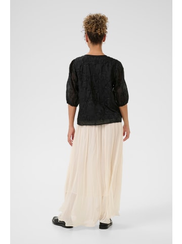 Cream Kurzarm-Bluse CRInga Regular fit in Pitch Black