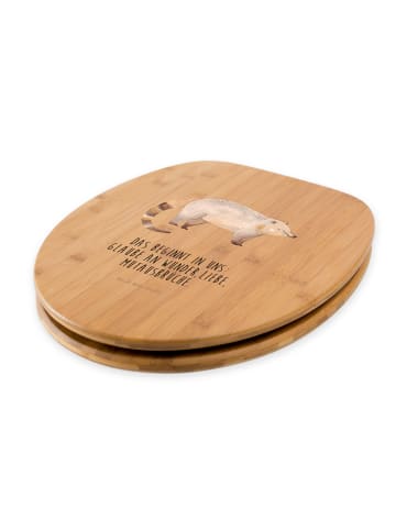 Mr. & Mrs. Panda Toilettendeckel Nasenbär mit Spruch in Braun