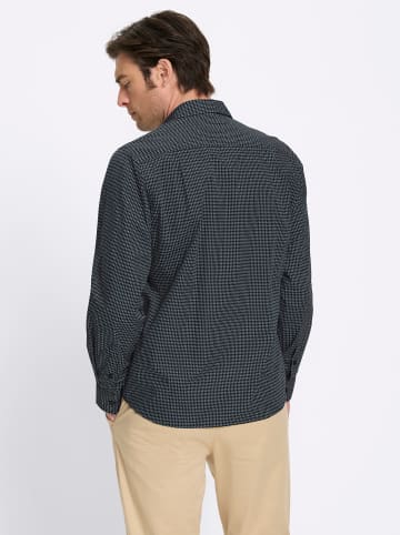 WITT WEIDEN Langarm-Hemd in schwarz-gemustert