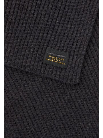 Camel Active Strickschal aus reiner Lammwolle in Schwarz