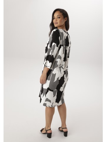 Aniston PLUS Jerseykleid in schwarz-weiß