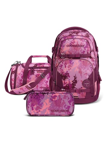 Coocazoo Schulrucksack-Set „Cherry Blossom“, 3-teilig in Lila