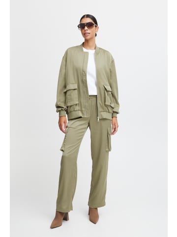 b. young BYESTO BOMBER JACKET - SATEEN Loose fit in Aloe