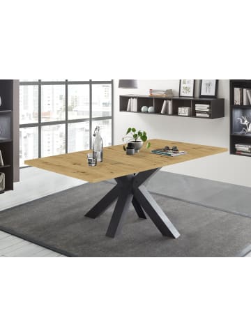 58 aufm Kessel ESSTISCH ausziehbar Ela 1 140 x 90 x 75 Graphit/Asteiche