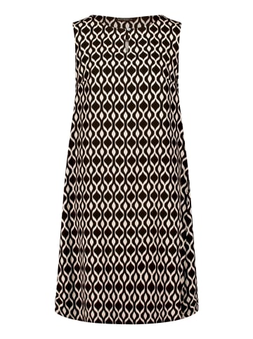 Betty Barclay Leinenkleid ohne Arm in Schwarz/Beige
