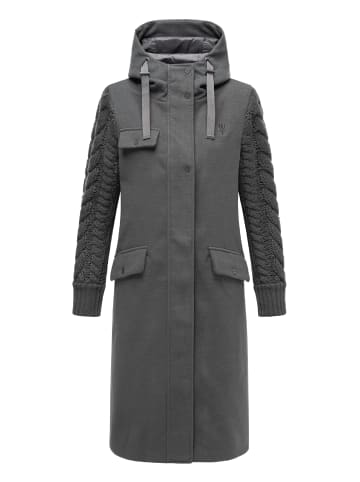 Navahoo Wintermantel Knit Babe 14 in Anthracite