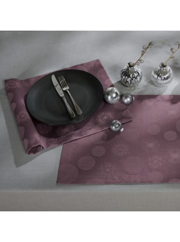 Erwin Müller Jacquard, Baumwollmischung Tischset 2er-Pack Calvia in mauve