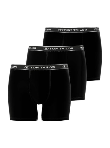 Tom Tailor Boxershort 3er Pack in Schwarz