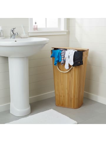 relaxdays Wäschekorb in Natur - (B)52 x (H)63 x (T)32 cm