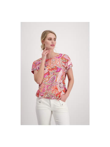 monari T-Shirt in apricot gemustert