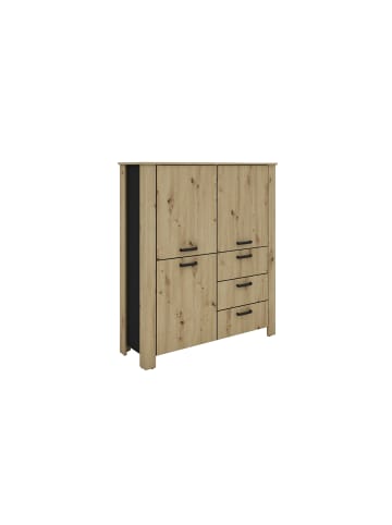 byLiving Highboard FARO in Artisan Eiche (Eiche-Optik) - B 120, H 137, T 40 cm