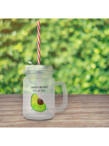 Mr. & Mrs. Panda Mason Jar Avocado Schwangerschaft mit Spruch in Transparent