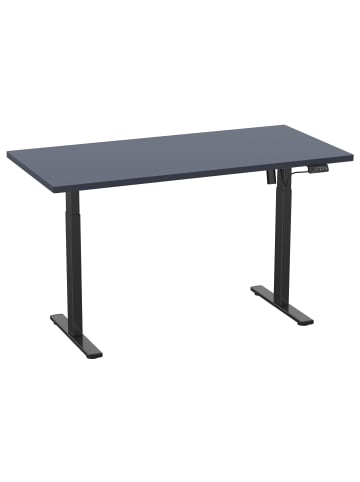 VCM  Schreibtisch höhenverstellbar Lona 110x80 in Schwarz / Anthrazit