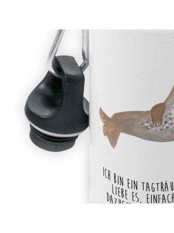 Mr. & Mrs. Panda Outdoor Trinkflasche Robbe Lachen mit Spruch in Weiß