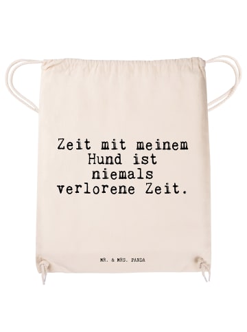 Mr. & Mrs. Panda Stofftasche Zeit mit meinem Hund... mit Spruch in Creme