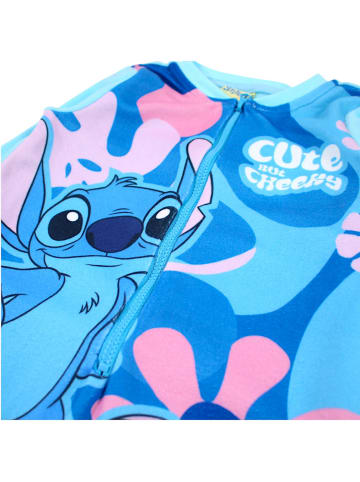 Lilo & Stitch Overall Fleece Schlafanzug Disney Stitch in Hellblau
