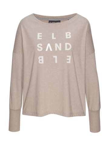 ELBSAND Longsleeve in taupe meliert