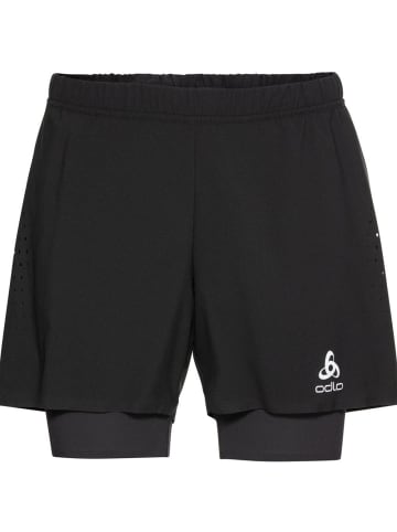 Odlo Short "2-In-1 Shorts Zeroweight 5 Inch" in Schwarz