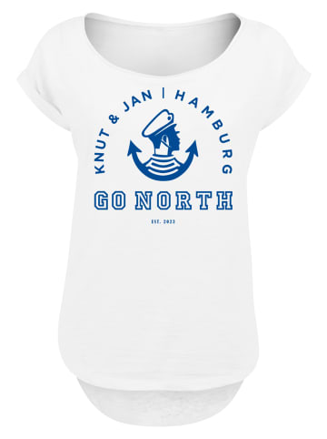 F4NT4STIC T-Shirt Go North Knut Jan Hamburg Knut Jan Hamburg in weiß