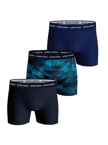 Björn Borg Boxershorts Sammy Shadeline Essential 3er Pack in blau