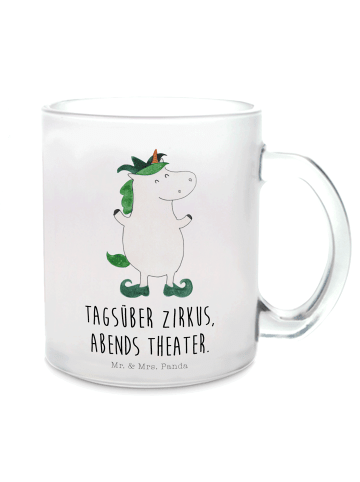 Mr. & Mrs. Panda Tasse Einhorn Joker mit Spruch in Transparent