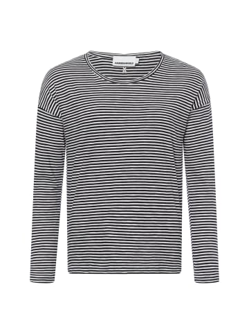 armedangels Langarmshirt in schwarz weiß
