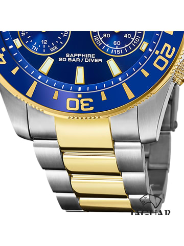 Jaguar Multifunktion-Armbanduhr Jaguar Connected silber, gold extra groß (ca. 45,7mm)