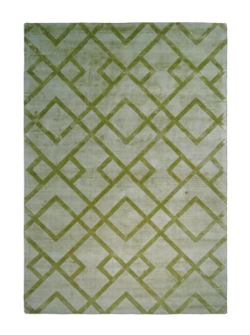 Kayoom Kurzflor Teppich Luxury 310 in edelgrün - rechteckig
