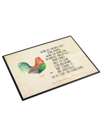 Mr. & Mrs. Panda Schreibunterlage Hahn Korn mit Spruch in Vintage