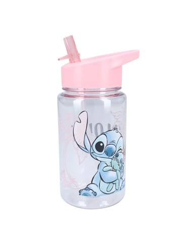 Lilo & Stitch Disney Stitch Trinkflasche – 450 ml mit Strohhalm & Traggriff, in Pink