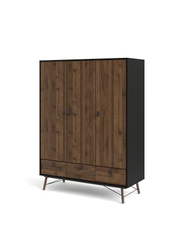ebuy24 Kleiderschrank Rye Schwarz 150 x 60 cm
