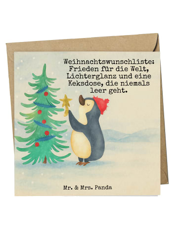 Mr. & Mrs. Panda Deluxe Karte Pinguin Weihnachtsbaum Design mit ... in Weiß