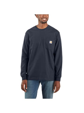 CARHARTT  Longsleeve "WW Pocket K126" in Blau