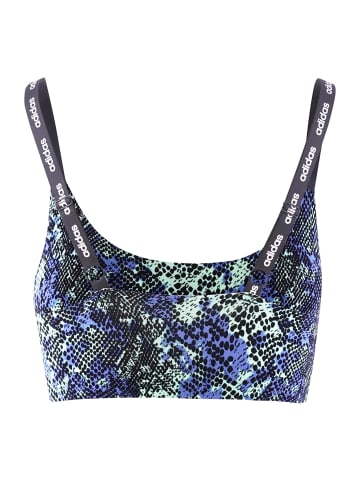 adidas Bustier SCOOP LOUNGE BRA in blue print