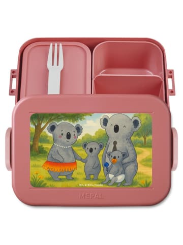 Mr. & Mrs. Panda Snackbox Koala Familie Design ohne Spruch in Rot Pastell