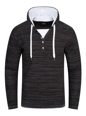 behype Kapuzensweatshirt JOSHA in Schwarz