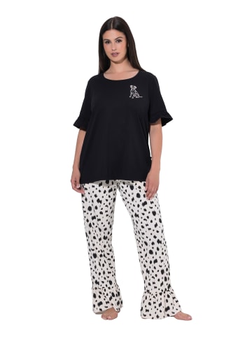 Ulla Popken Pyjama in schwarz