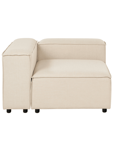 Beliani Sofaelement ARDAL in Beige/Schwarz - (W) 120 x (H) 68 x (L) 120 cm