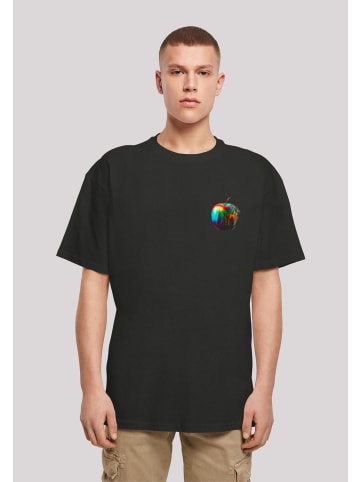 F4NT4STIC T-Shirt Colorfood Collection - Rainbow Apple in schwarz