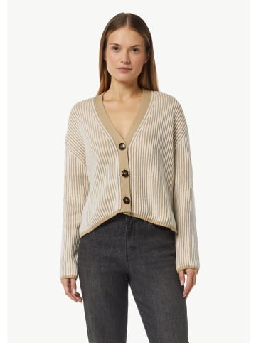 comma CI Strickjacke langarm in Beige-weiß