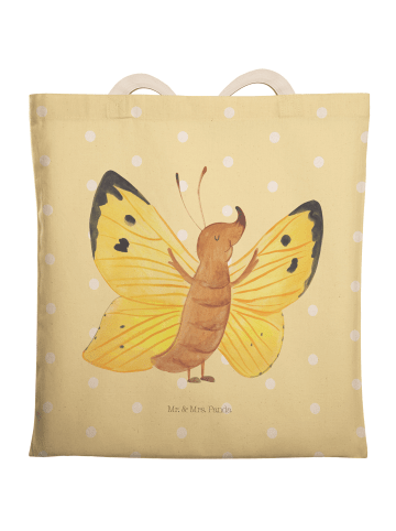 Mr. & Mrs. Panda Tasche Schmetterling Zitronenfalter ohne Spruch in Gelb Pastell