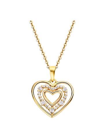 LOTUS silver Anhänger Silber 925 Sterling Silber Zirkonia Herz Halsketten