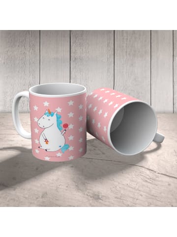 Mr. & Mrs. Panda Kindertasse Einhorn Baby ohne Spruch in Rot Pastell