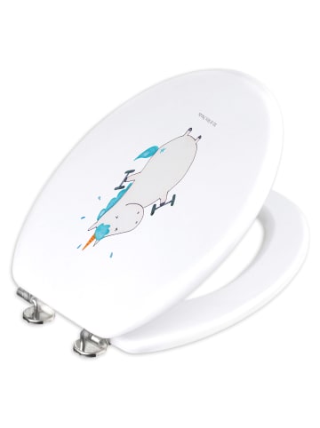 Mr. & Mrs. Panda Toilettensitz Einhorn Fitness ohne Spruch in Weiß