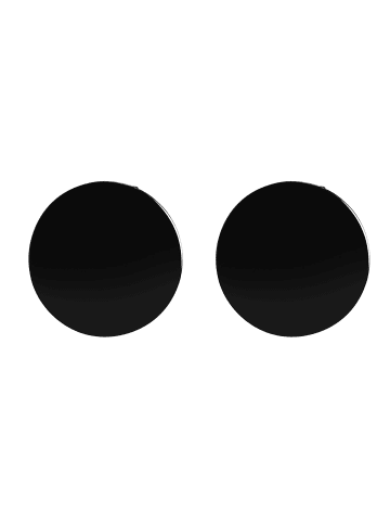 Adeliás Unisex Ohrringe – Ohrstecker aus Edelstahl in schwarz